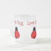 Cute Log Coeur Bug Ladybug Mug (Devant gauche)
