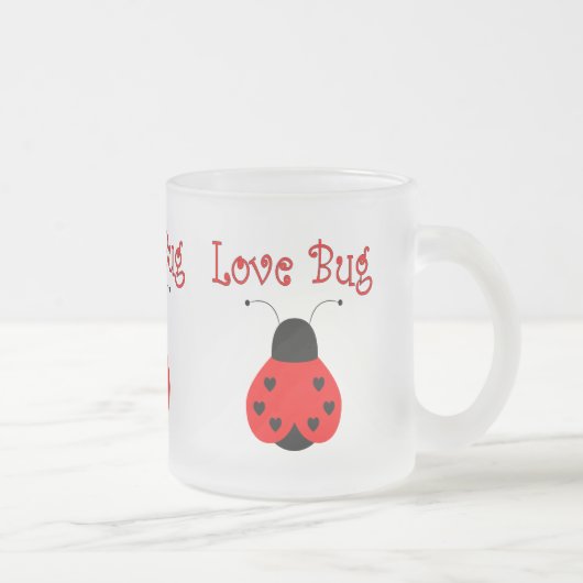 Cute Log Coeur Bug Ladybug Mug (Droit)