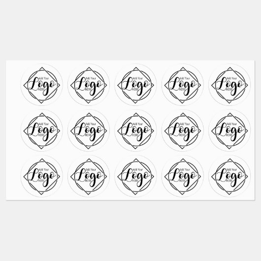 Cute Logo Custom Business Sticker | Personalised (Feuille)