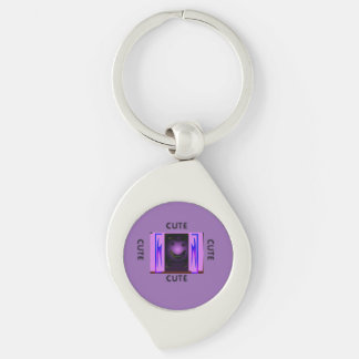 CUTE_LOGO_PINK_BLACK SLEUTELHANGER