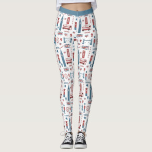 Cute London England Big Ben English Flag Yoga Leggings