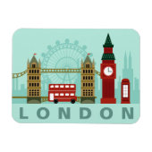 Cute London Illustration magnet Magneet (Horizontaal)
