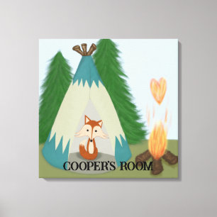 Cute Lone Fox Canvas Afdruk