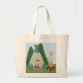 Cute Lone Fox Grote Tote Bag (Voorkant)