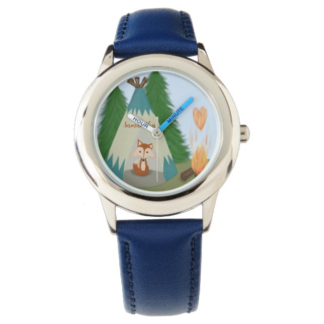 Cute Lone Fox Horloge (Voorkant)
