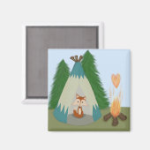 Cute Lone Fox Magneet (Voorkant / Achterkant)