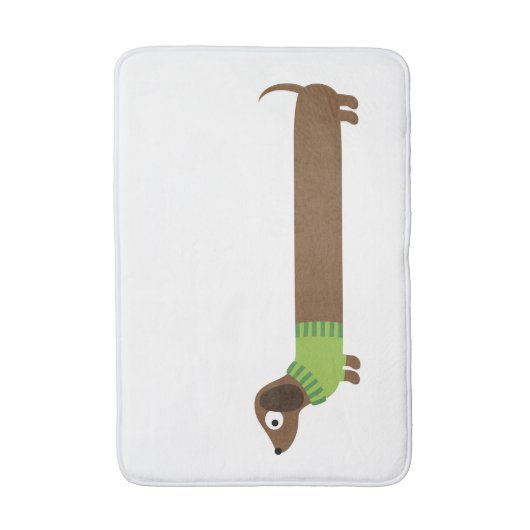 Cute Long Dachshund Illustratie Badmat (Voorkant Verticaal)