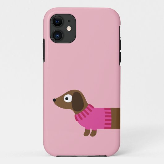 Cute Long Dachshund Illustratie Case-Mate iPhone Case (Achterkant)