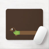 Cute Long Dachshund Illustratie Muismat (Met muis)