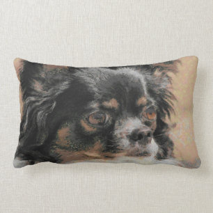Cute Long Hair Chihuahua Lumbar Sierkussen Kussen