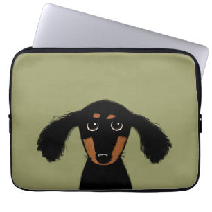 Cute Long Hazard Dachshund Puppy Laptop Sleeve