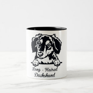 Cute Long Hazard Dachshund Two-Tone Coffee Mok
