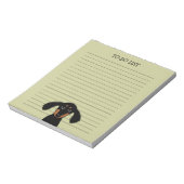 Cute Longhaire Dachshund Puppy Wiener Dog Lined Notitieblok (Gedraaid)