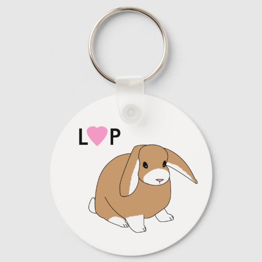 Cute Lop Rabbit Sleutelhanger (Voorkant)