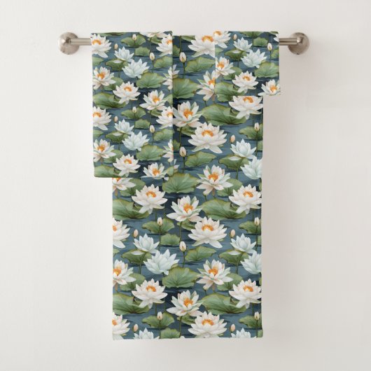 Cute Lotus motif carrelé (En situation)