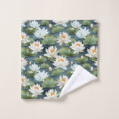 Cute Lotus motif carrelé (Gant de toilette)