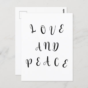 Cute Love and Peace Briefkaart