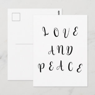 Cute Love and Peace Briefkaart