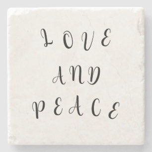 Cute Love and Peace Stenen Onderzetter