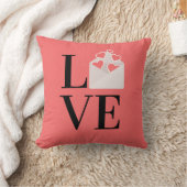 Cute Love avec coussin de note d'amour Rose poussi (Couverture)