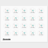 Cute Love Bird Ronde Sticker (Vel)