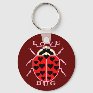 Cute Love Bug Valentijnsdag Ladybug Sleutelhanger