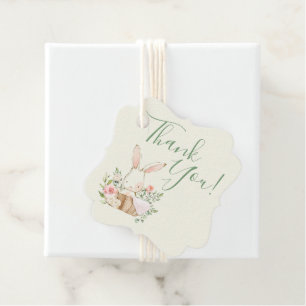 Cute Love Bunny Baby shower Bedankt Bedankjes Labels