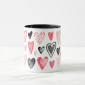 Cute Love Coeur Motif Mug (Centre)