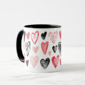 Cute Love Coeur Motif Mug (Devant gauche)