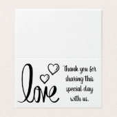 Cute Love Coeur Noir Blanc Mariage Fête des mariée (Outside Unfolded)