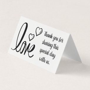 Cute Love Coeur Noir Blanc Mariage Fête des mariée
