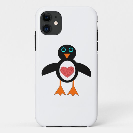 Cute Love Coeur Penguin coque iphone (Dos)