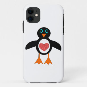 Cute Love Coeur Penguin coque iphone