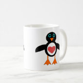 Cute Love Coeur Penguin Mug (Devant droit)