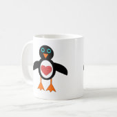 Cute Love Coeur Penguin Mug (Devant gauche)
