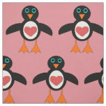 Cute Love Coeur Pingouin tissu artisanal