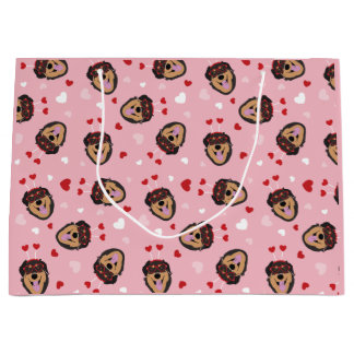 Cute Love Dog Pink Red Groot Cadeauzakje