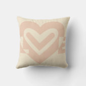 Cute Love Grafisch in Beige Kussen (Achterkant)
