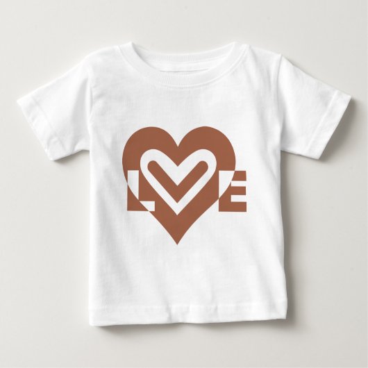 Cute Love Graphic Chocolate Brown (Voorkant)