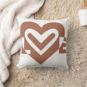 Cute Love Graphic Chocolate Brown Kussen (Deken)