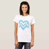 Cute Love Graphic in Blue T-shirt (Voorkant volledig)
