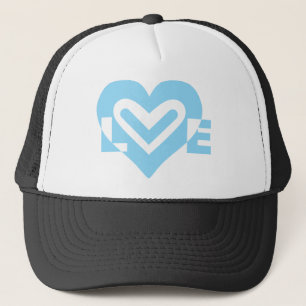 Cute Love Graphic in Blue Trucker Pet