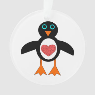 Cute Love Heart Penguin AcrylOrnament Ornament