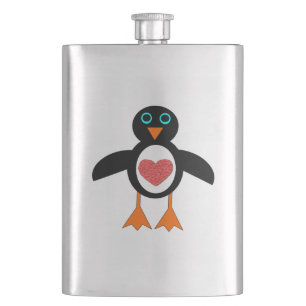 Cute Love Heart Penguin Penguin Flasks Flacon