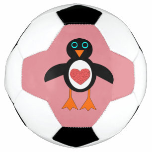 Cute Love Heart Penguin Voetbal