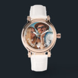 Cute Love Heart Photo Couples Noms personnalisés<br><div class="desc">Cute Love Heart Photo Couples Noms Personnalisés Montres vous propose votre photo préférée avec un coeur d'amour et personnalisée avec vos noms dans un script blanc moderne. Personnalisez en modifiant le texte dans la zone de texte fournie et en ajoutant votre propre image. Cadeaux parfaits pour les couples, copine, femme,...</div>
