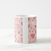 Cute Love Hearts Motif Mug Cadeau (Centre)