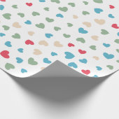 Cute Love Hearts Valentijnsdag Cadeaupapier (Hoek)