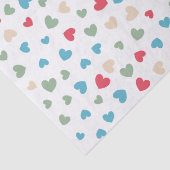 Cute Love Hearts Valentijnsdag Tissuepapier (Detail)