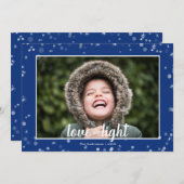 Cute Love & Light Hanoukka Carte photo de vacances (Devant / Derrière)